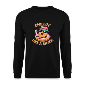 Kawaii IceCream – Chillin' Like a Snack - Sweat-shirt Unisexe - noir - Devant - Alina (178cm) & Michal (187cm)