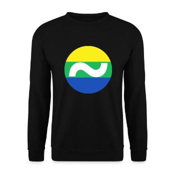 Wave Flag | ~NU relations | Vector - Unisex Sweatshirt - black - Front - Alina (178cm) & Michal (187cm)