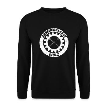 Working class and pride - Unisex Sweatshirt - black - Front - Alina (178cm) & Michal (187cm)