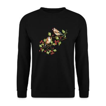 Bunte Vögel - Unisex Pullover - Schwarz - Vorne - Alina (178cm) & Michal (187cm)