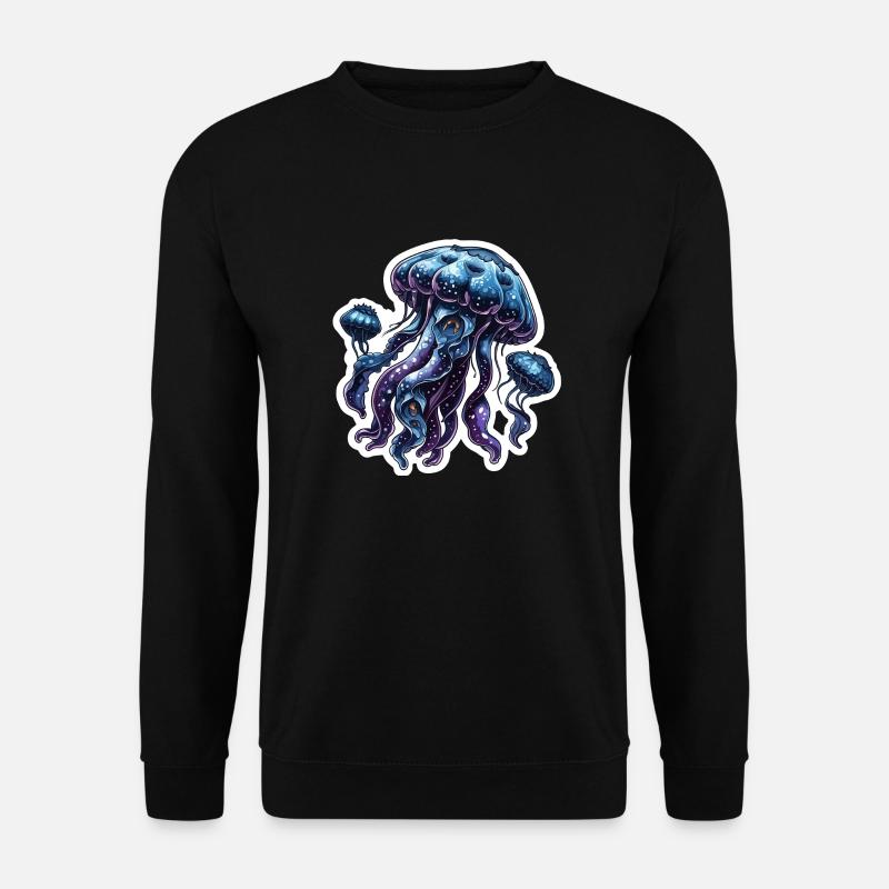 Blaubeerqualle - Unisex Pullover - Schwarz