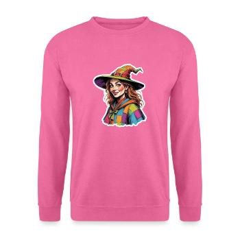 Hübsche Patchwork-Hexe - Unisex Pullover - Pink - Vorne