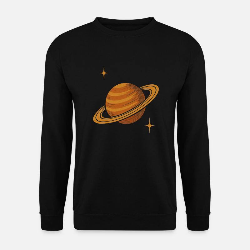 Planète Saturne rétro – Design spatial vintage - Sweat-shirt Unisexe - noir