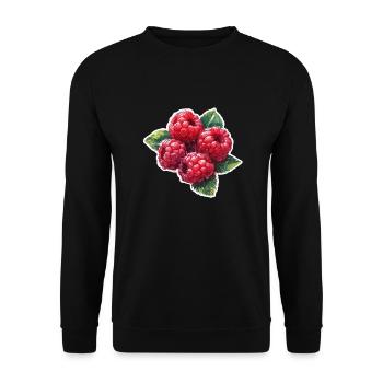 himbeeren - Unisex Pullover - Schwarz - Vorne - Alina (178cm) & Michal (187cm)