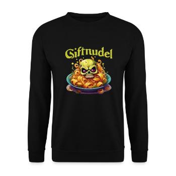Giftnudel - Unisex Pullover - Schwarz - Vorne - Alina (178cm) & Michal (187cm)