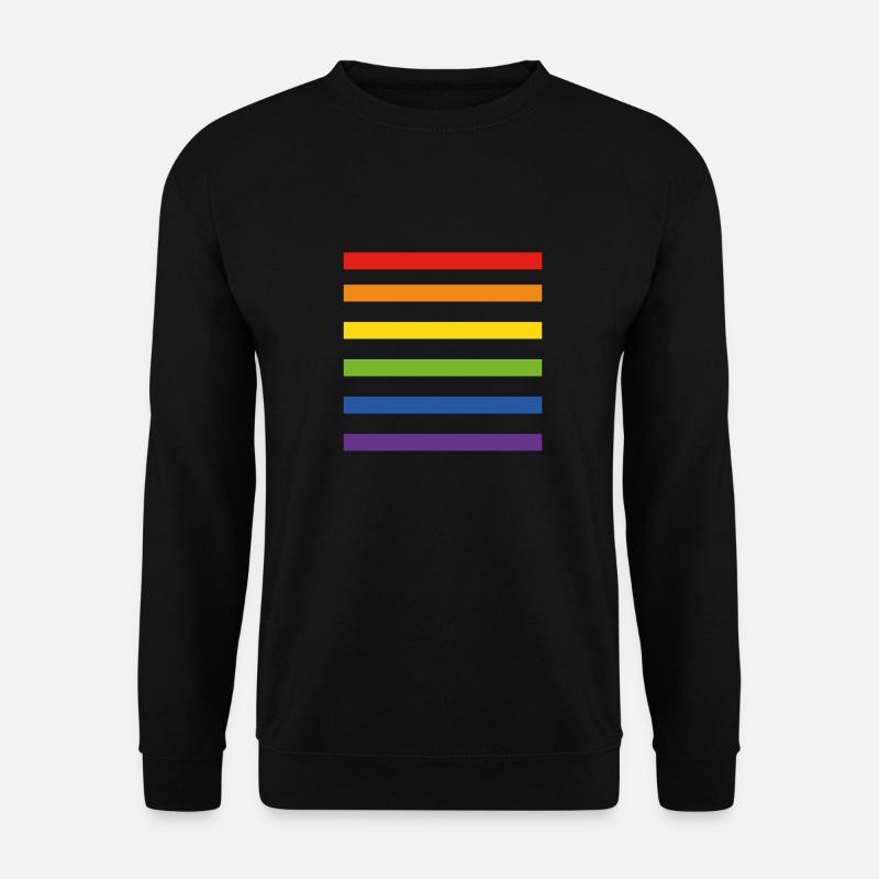 Regenbogenfahne - Unisex Pullover - Schwarz