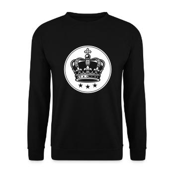 Symbole de la couronne - Sweat-shirt Unisexe - noir - Devant - Alina (178cm) & Michal (187cm)