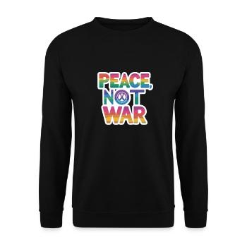 La paix, pas la guerre - Sweat-shirt Unisexe - noir - Devant - Alina (178cm) & Michal (187cm)