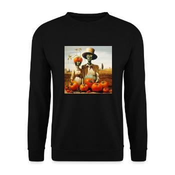 Tomato Farmer Man WomanTomato Landscape Surreal - Unisex Sweatshirt - black - Front - Alina (178cm) & Michal (187cm)