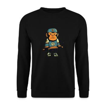 Singe - Sweat-shirt Unisexe - noir - Devant - Alina (178cm) & Michal (187cm)