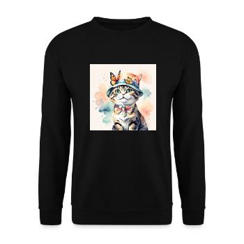 Mademoiselle Mimmi - Sweat-shirt Unisexe - noir - Devant - Alina (178cm) & Michal (187cm)