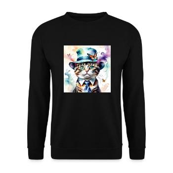 Monsieur Hercule - Unisex Sweatshirt - black - Front - Alina (178cm) & Michal (187cm)