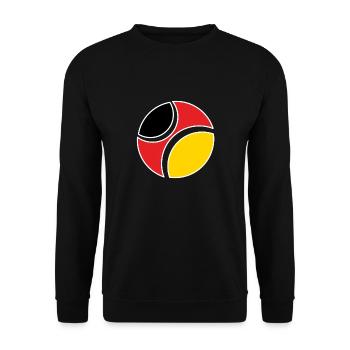 DL1 - Unisex Pullover - Schwarz - Vorne - Alina (178cm) & Michal (187cm)