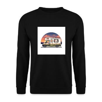 Entdecke unser hochwertiges Camperliebe 50+ Shirt - Unisex Pullover - Schwarz - Vorne - Alina (178cm) & Michal (187cm)