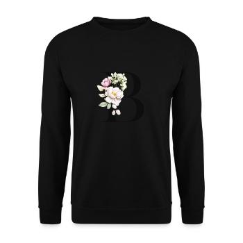 Votre lettre B sur les vêtements personnalisés - Sweat-shirt Unisexe - noir - Devant - Alina (178cm) & Michal (187cm)