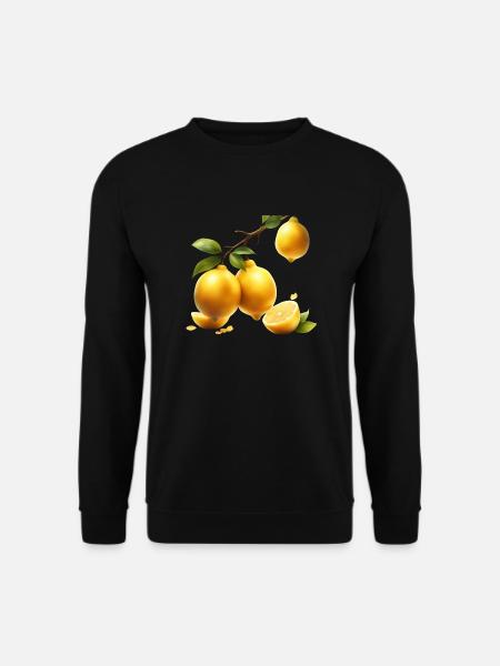 Zitronenzweig mit reifen Früchten – Digital Art - Unisex Pullover - Schwarz