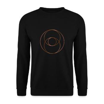 Vesica Piscis - Copper Version - Unisex Sweatshirt - black - Front - Alina (178cm) & Michal (187cm)