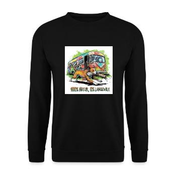 Chemise Camperliebe 50+ – T-shirt de camping parfait - Sweat-shirt Unisexe - noir - Devant - Alina (178cm) & Michal (187cm)