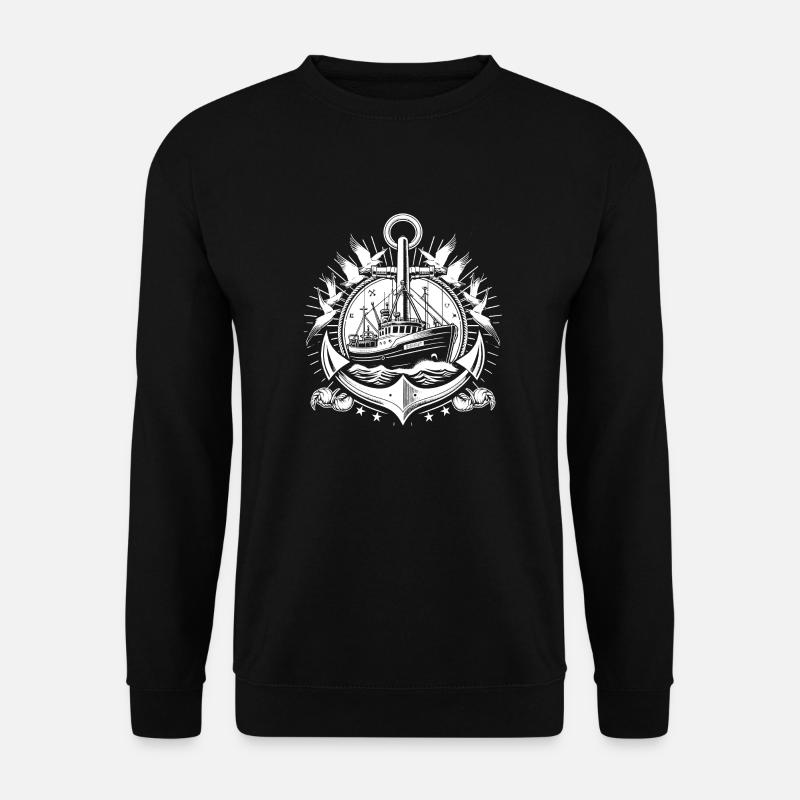 Fischerboot Logo - Unisex Pullover - Schwarz