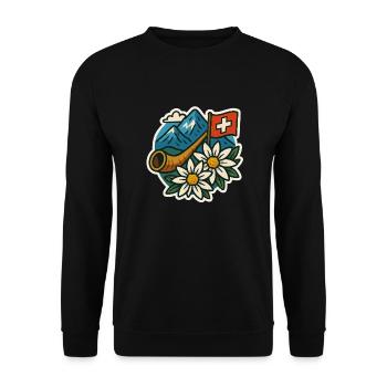 Swiss tradition - Unisex Sweatshirt - black - Front - Alina (178cm) & Michal (187cm)