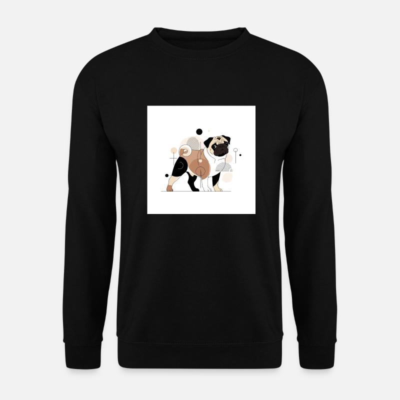 Mops - Unisex Pullover - Schwarz