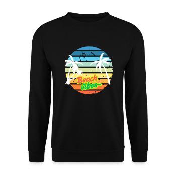 Beach Vibes - Unisex Pullover - Schwarz - Vorne - Alina (178cm) & Michal (187cm)