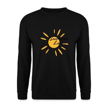 Summer Lover – Sonne & gute Laune - Unisex Pullover - Schwarz - Vorne - Alina (178cm) & Michal (187cm)