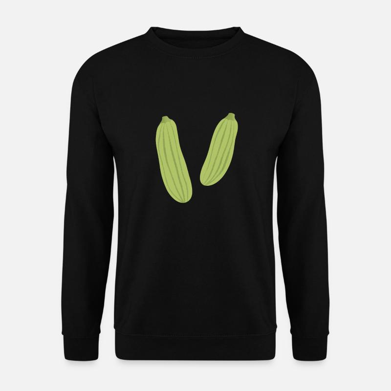 Gestreifte Zucchini - Unisex Pullover - Schwarz