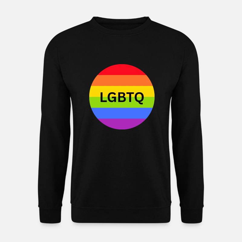 LGBTQ mit eine Pride Fahne - Unisex Pullover - Schwarz