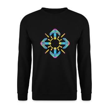 Compass - Unisex Sweatshirt - black - Front - Alina (178cm) & Michal (187cm)