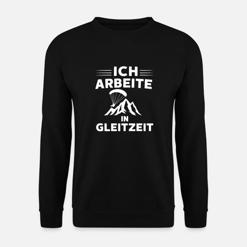 ICH ARBEITE IN GLEITZEIT - Weißes Design - Unisex Pullover - Schwarz