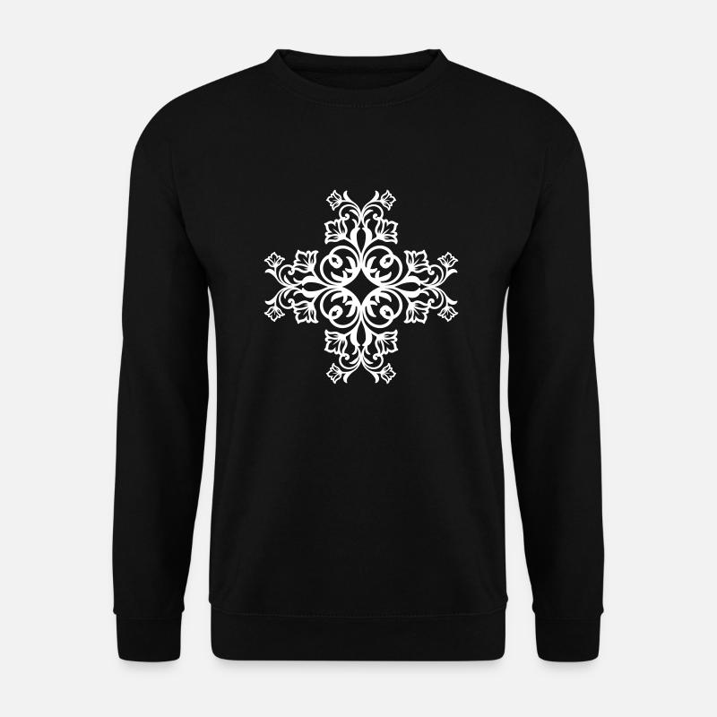 Ornament Floral - Unisex Pullover - Schwarz