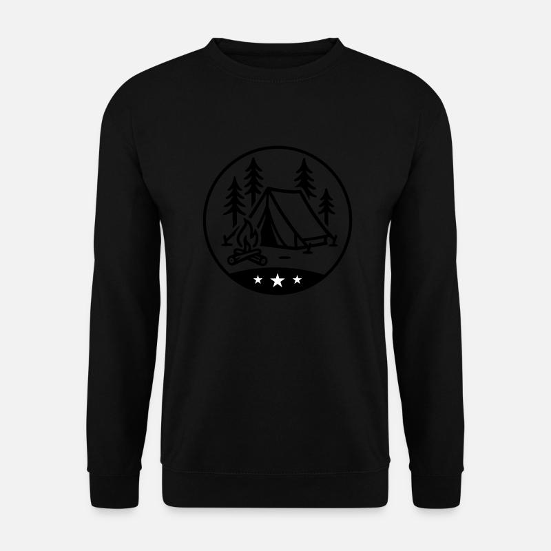 Tent Campfire Camping - Unisex Sweatshirt - black