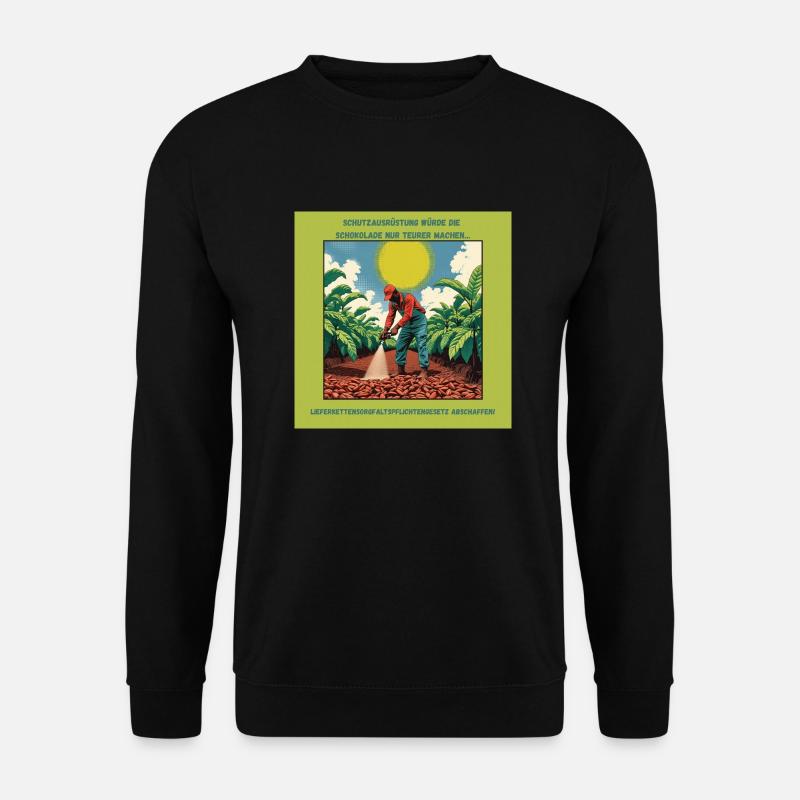 Arbeit ohne Schutz? - Unisex Pullover - Schwarz