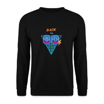 Zurück in die 80er – Grid - Unisex Pullover - Schwarz - Vorne - Alina (178cm) & Michal (187cm)