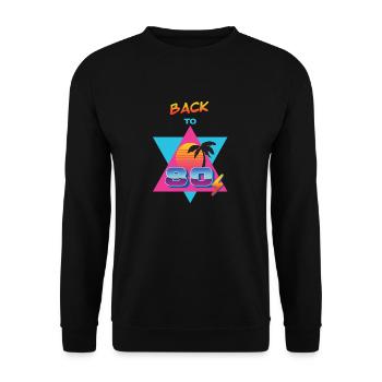 Retour aux années 80 – Sol og Palme - Sweat-shirt Unisexe - noir - Devant - Alina (178cm) & Michal (187cm)