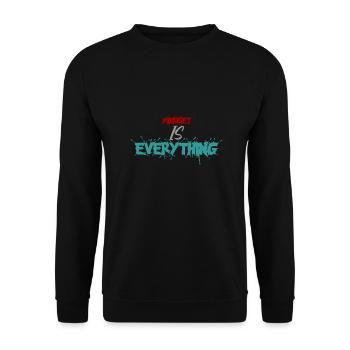 Mindset Ist Alles Urban Graffiti Motivations-Shirt - Unisex Pullover - Schwarz - Vorne - Alina (178cm) & Michal (187cm)