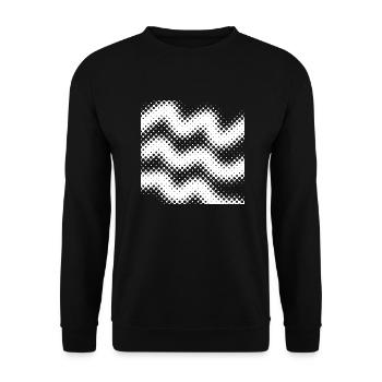 vagues - Sweat-shirt Unisexe - noir - Devant - Alina (178cm) & Michal (187cm)
