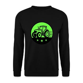 Agriculteur tracteur - Sweat-shirt Unisexe - noir - Devant - Alina (178cm) & Michal (187cm)