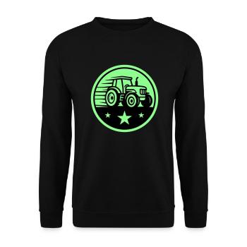 Agriculteur tracteur - Sweat-shirt Unisexe - noir - Devant - Alina (178cm) & Michal (187cm)