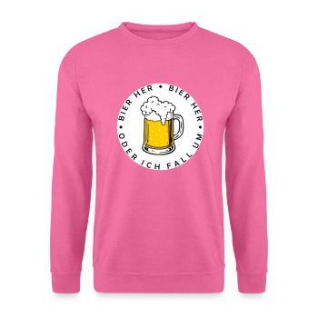 Les abeilles ici - Oder ich fall um ! - Sweat-shirt Unisexe - rose - Devant