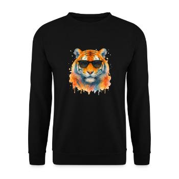 tiger sonnenbrille - Unisex Pullover - Schwarz - Vorne - Alina (178cm) & Michal (187cm)