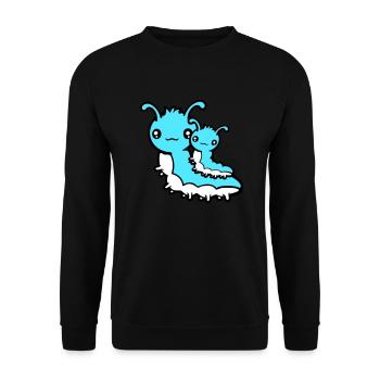 2 Caterpillar Family Mom Dad Child Baby Father Mother - Unisex Sweatshirt - black - Front - Alina (178cm) & Michal (187cm)