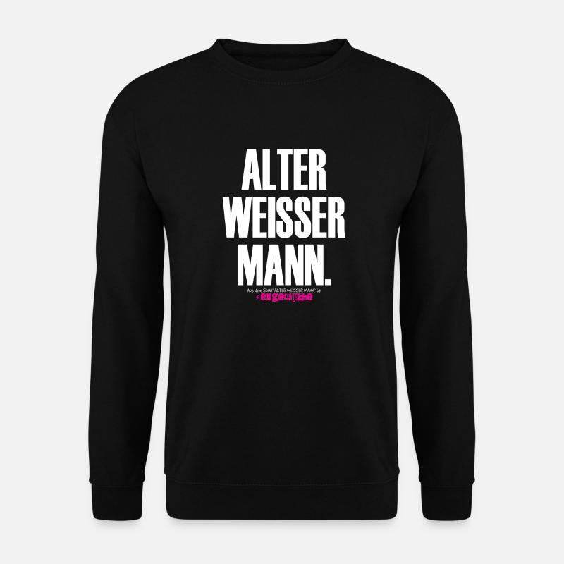 ALTER WEISSER MANN Shirt Design - Unisex Pullover - Schwarz