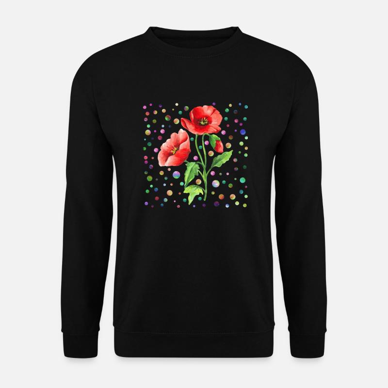 Blumen - Unisex Pullover - Schwarz