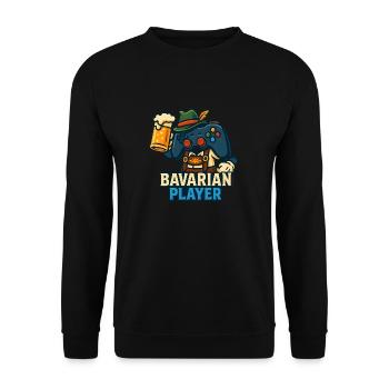 bavarian player - Unisex Sweatshirt - black - Front - Alina (178cm) & Michal (187cm)