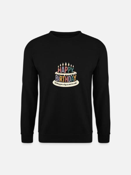 Tillykke med fødselsdagen - Cool Vintage Cartoon Logo - Unisex sweater - sort