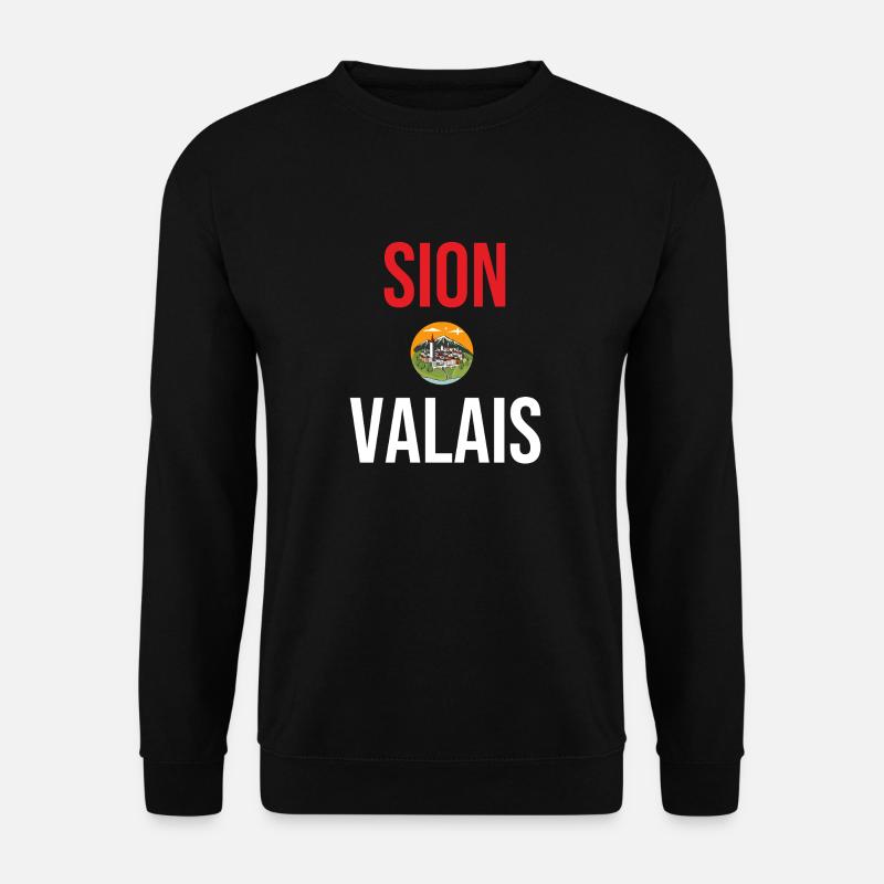 Sion Valais Souvenir - Unisex Pullover - Schwarz