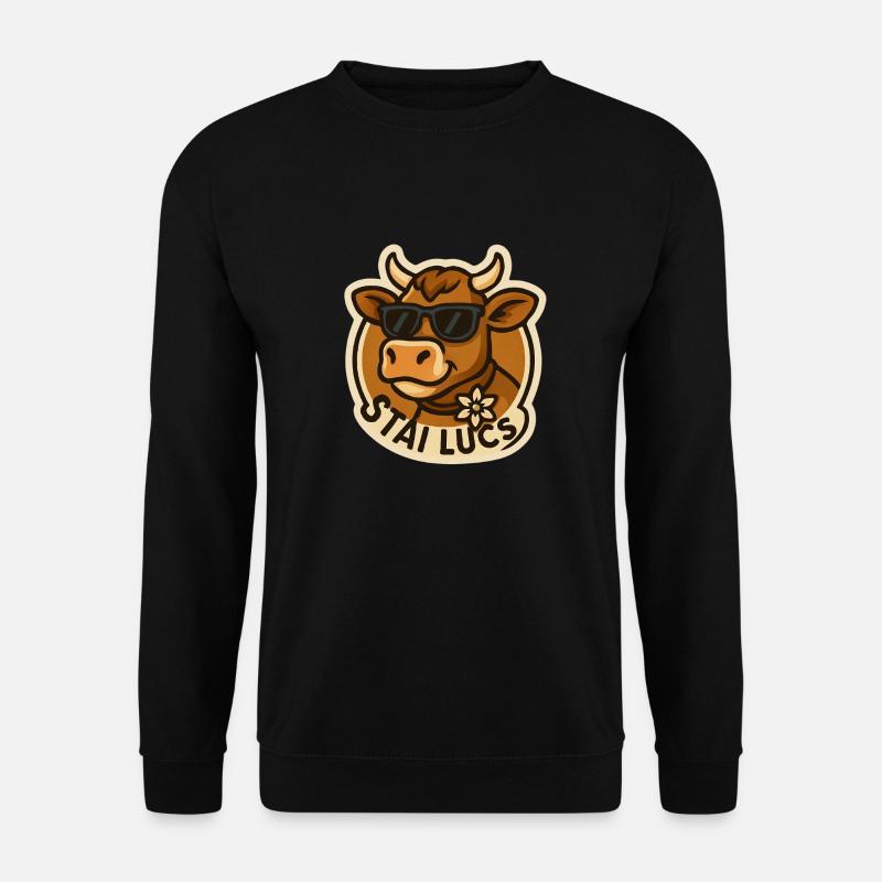 Stai Lucs Kuh - Unisex Pullover - Schwarz