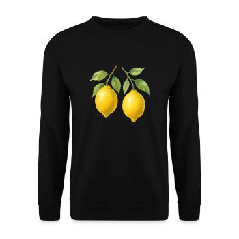 lemons - Unisex Sweatshirt - black - Front - Alina (178cm) & Michal (187cm)